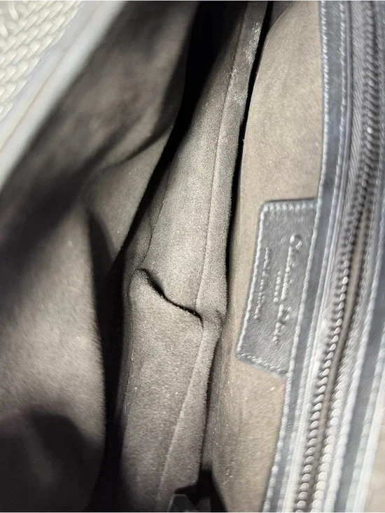 Dior 2023 Embossed Oblique Calfskin Saddle Bag in Matte Black - Picture 10 of 14